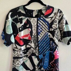 Zero + Maria Cornejo Abstract Print Top – Size 4 – Made in USA